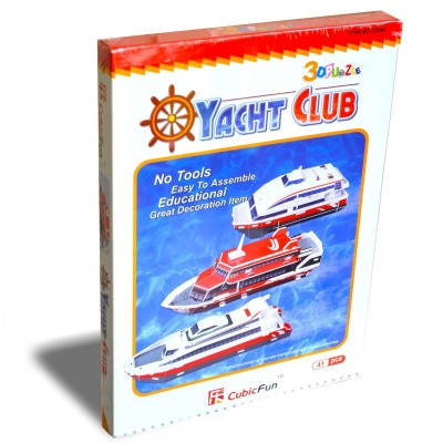 Puzzle 3d 41 pièces : yacht club  Cubicfun    450210